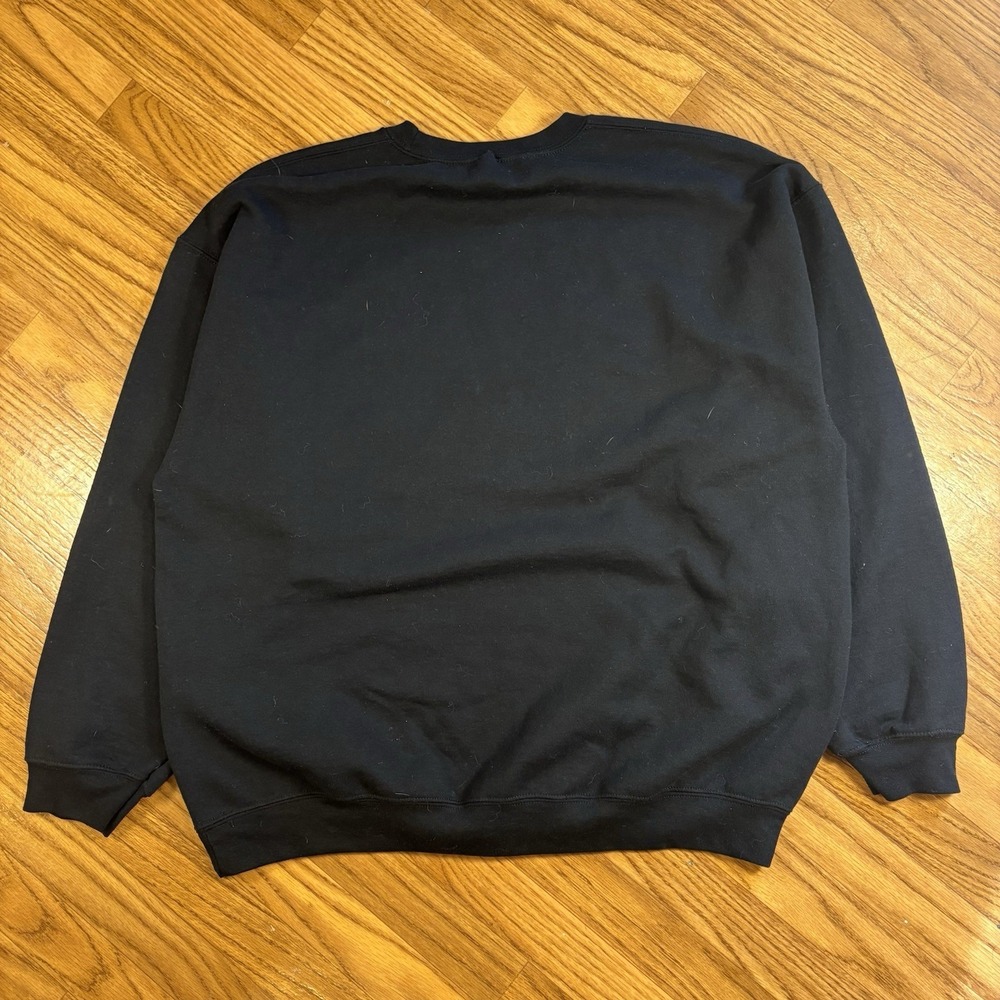 SpongeBob Poker Night Crewneck Sweatshirt Mens Black Graphic Y2K Pullover - Picture 2 of 7
